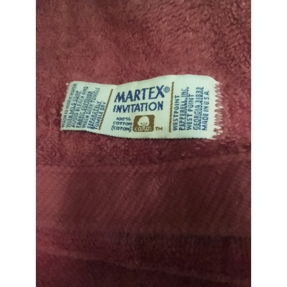 Vintage Martex Invitation Pink Bath Towel Set Two Bath Towels And Two‎ Hand...